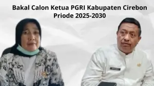 Caption : Dua Kandidat Kuat Bakal Calon Ketua PGRI Kabupaten Cirebon, Periode 2025-2030. Sebelah kiri, Bakal Calon Hj. Yeyet Nurhayati, S.Pd. dan Sebelah Kanan Bakal Calon H. Ronianto, S.Pd., MM. (Dok.Afif/divi).
