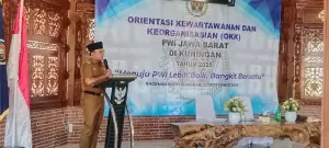  Bupati Kuningan Dian Rachmat Resmi Buka Program OKK PWI Jabar 2025, Apresiasi Peran Pers di Era Digital. Di Kuningan, Senin, (22/9). (Dok.Soleh/Divi)