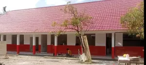 Proses Rehabilitasi SDN 3 Jungjang Kecamatan Arjawinangun Kabupaten Cirebon, mendapatkan Program Revitalisasi Sekolah anggaran bersumber dari APBN tahun 2025. (Dok.Afif Setiawan)