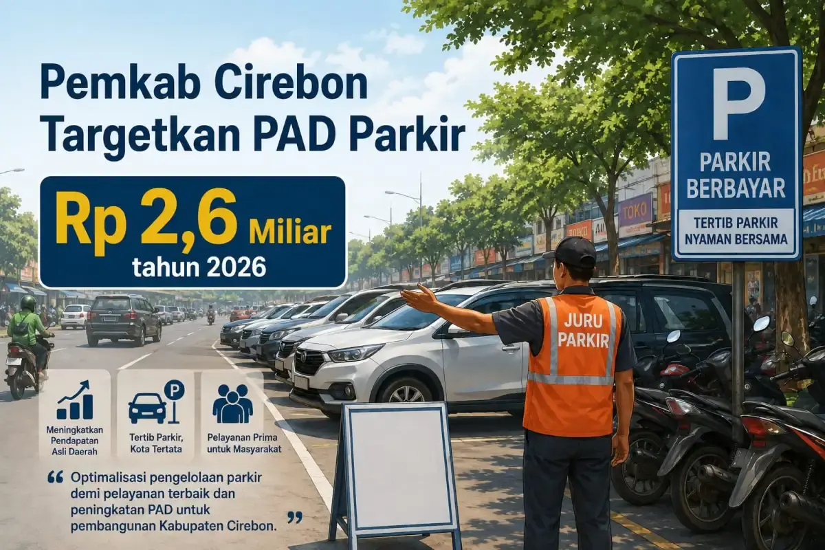 Ilustrasi Pemerintah Kabupaten Cirebon untuk meningkatkan pendapatan daerah (PAD) melalui pengelolaan parkir pada tahun 2026./* (Foto: Ist)